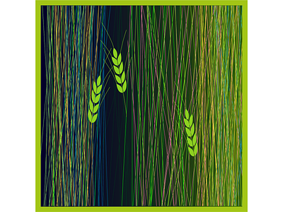 Лето вектор зелень иллюстрация колосья лето пшеница рожь трава