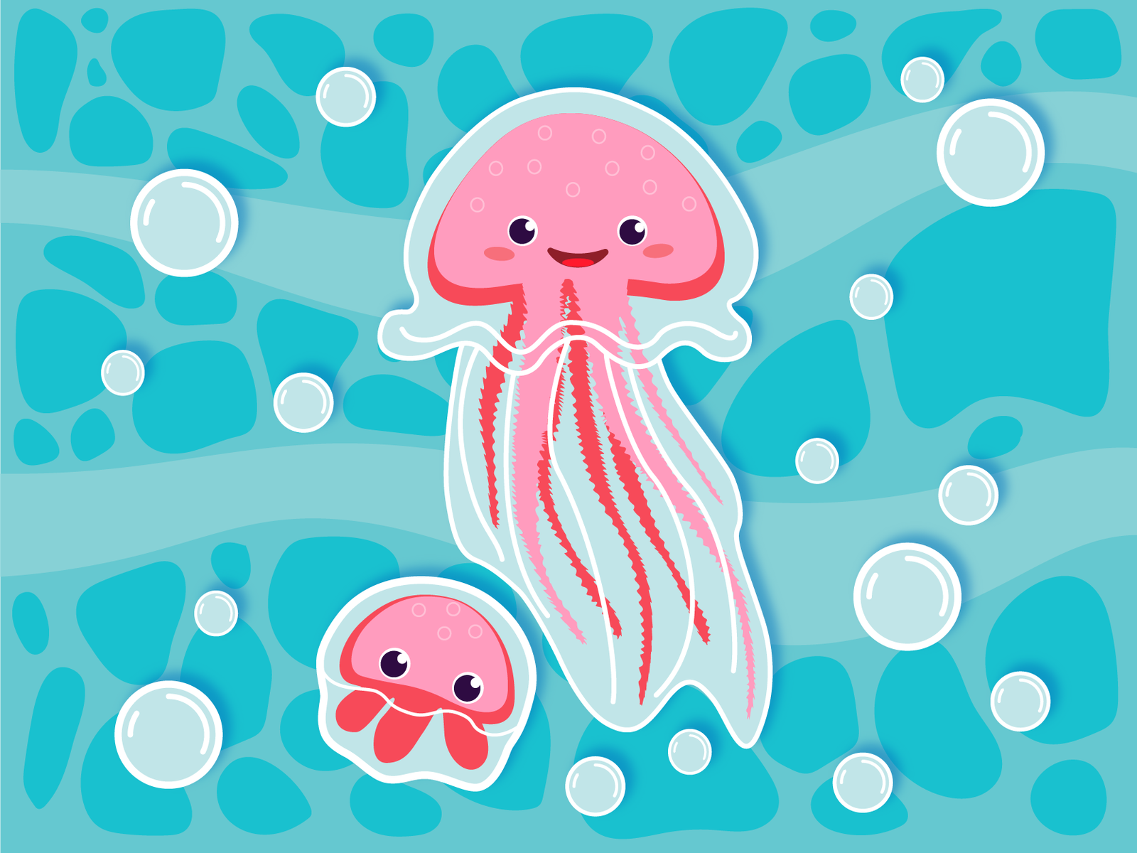 Морские животные для детей медуза