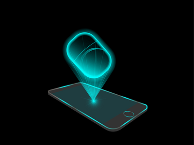 Киндер-голограмма будущее вектор гаджет голограмма иллюстрация киндер свет свечение телефон технология яйцо