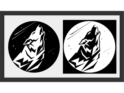 Волк вектор векторная графика волк воющий иллюстрация лого логотип негатив снег черно белый