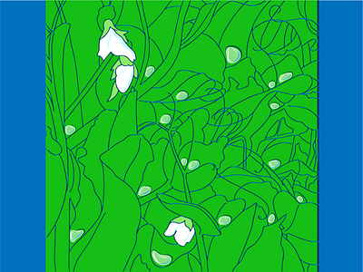 Роса на листьях горошка вектор вырезанный горошек грядка зеленый иллюстрация плоский растение роса утро