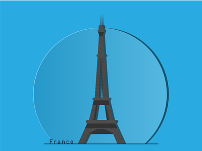 Эйфелева башня вектор достопримечательность иллюстрация париж плоский сооружение стиль франция эйфелева башня