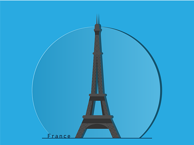 Эйфелева башня вектор достопримечательность иллюстрация париж плоский сооружение стиль франция эйфелева башня