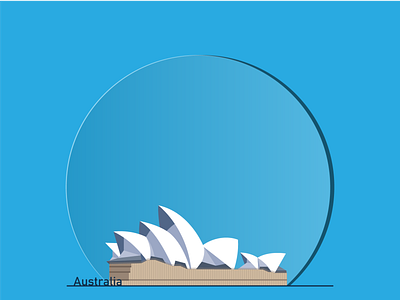 Сиднейский оперный театр. австралия вектор достопримечательность иллюстрация опера плоский дизайн сидней символ театр