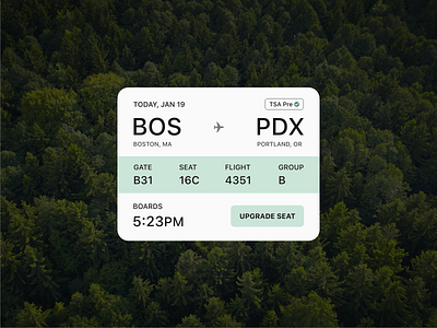 Travel Card boston design flight flights ios portland product design travel traveling ui ux web design