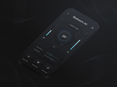 Ac remote app Ui design ac ac remote app app desgin dark design graphic design interface ui uiux