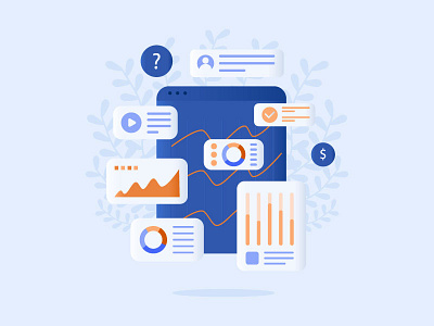 Data analysis vector illustration