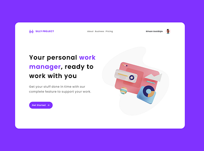 Website Landing Page UI - Silly Project branding design design inspiration illustration landing page logo ui uiux web landing page website website design website landing page