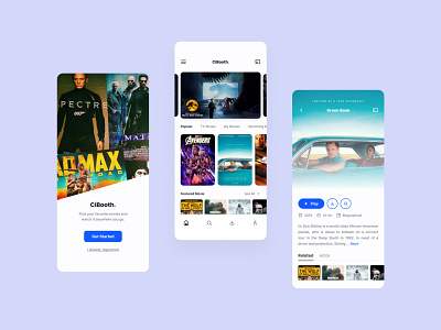 Movie Streaming App Design branding design inspiration mobile app mobile app design mobile design mobile ui product design ui uiux