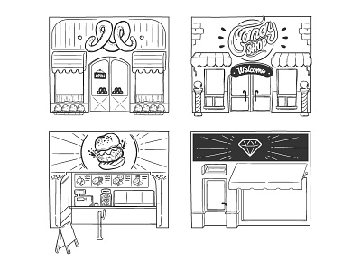 Candy Shop (stores). candyshop game illustration iu mall rabbit shopping sketch store