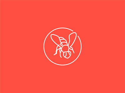 HoneyLoop® bee illustration branding honeybee icon set loop mark xave