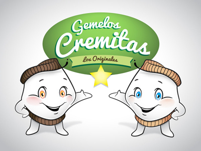 Gemelos Cremitas (Galletera Carabobo) characters cookies illustration kidssugar toys twiins