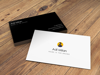 My Visiting Card adi milan black branding designer logo ui designer