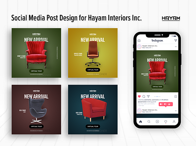 Social Media Post Design | Hayam Interiors banner design branding furniture post design graphic design poster design social media post design