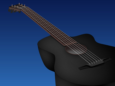 3D guitar Vector in just an hour guitar photoshop vector