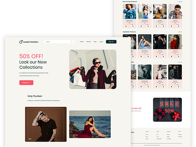 Shopping e-commerce landing page ui #17