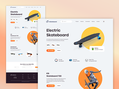 Electric Skateboard - Product Landing Page #23 best website design ecommerce ecommerce web design homepage electric car homepage iceskating landing page mockup product landing page roller skate iceskating scooter skate skateboard skateboarding skateboard skater top ux ui designer ui uiux website