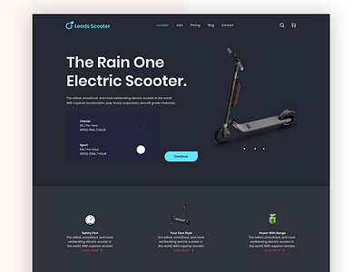 Electric Scooter Landing Page Design #24