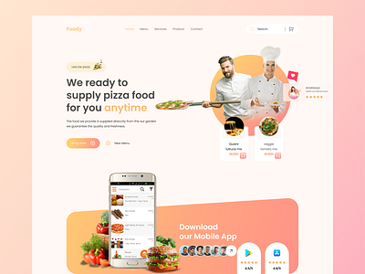 Pizza - Food Delivery Landing Page 🍕