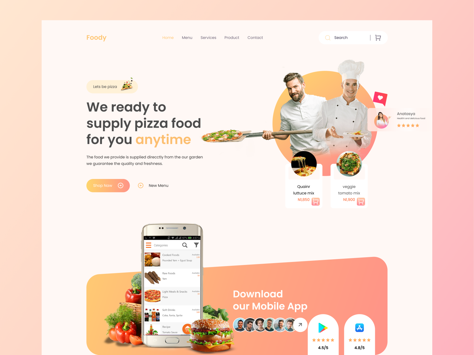 Pizza - Food Delivery Landing Page 🍕 by Mahbub Rahman on Dribbble