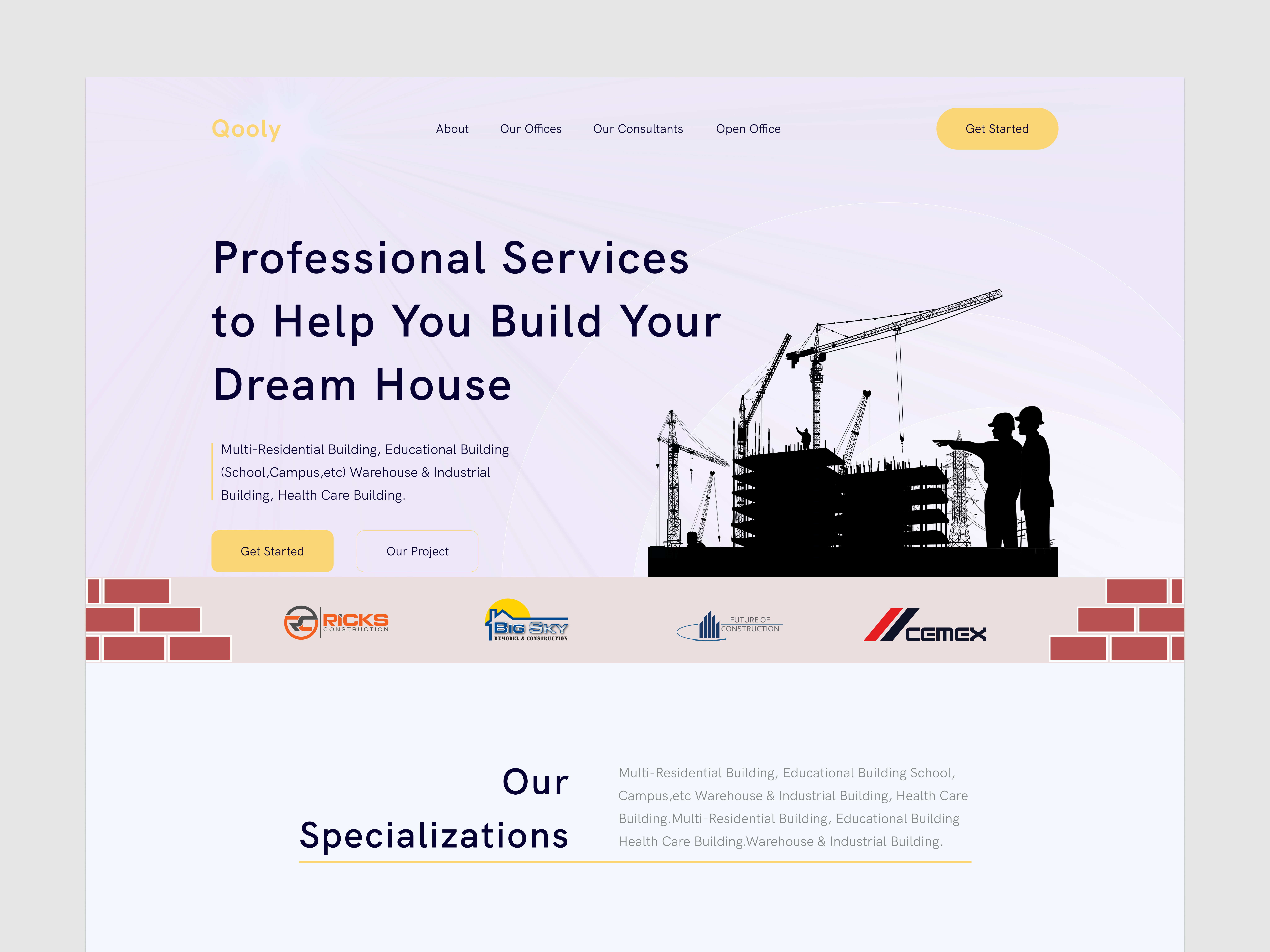 Construction Company Website by Mahbub Rahman for Pixeleton on Dribbble