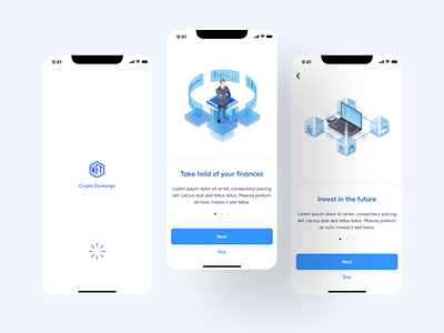 Crypto Onboarding app app design banking branding clean crypto design crypto onboarding cuberto experience design graphic design interface design investment minimal mobile application product designer ui uiux ux wallet web