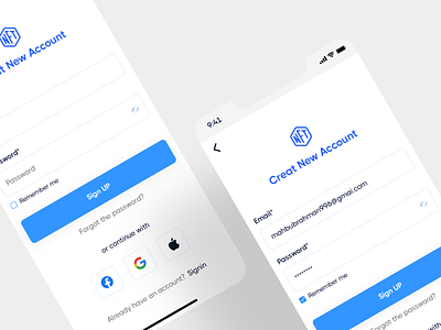 Create New Account android app design change password create account forgot password ios login material design mobile app new user onboarding onboarding flow registration reset password setup profile sign up ui ui kit ux wireframes