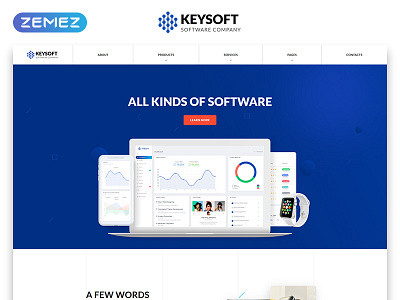 Keysoft - Software Company Multipage HTML Website Template computer html5 repair responsive software technology template web design web development website website design