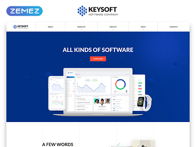 Keysoft - Software Company Multipage HTML Website Template