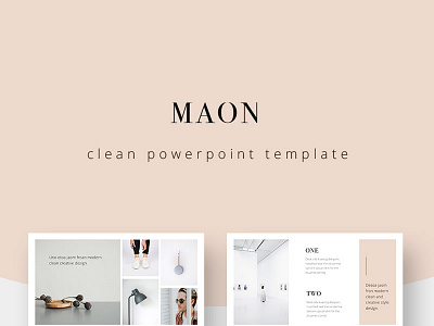 MAON - Powerpoint Template PowerPoint Template clean clean design drag and drop fashion microsoft powerpoint mockup portfolio powepoint ppt ppt template presentation template responsive vector