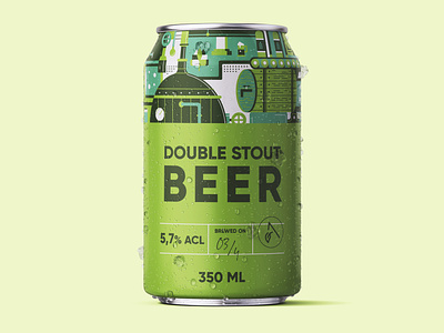 Beer Can Design Green