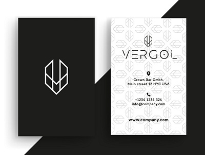 Business Card Vergol business card business card design business cards businesscard creative creativity design designer graphic design minimal modern typography visit card