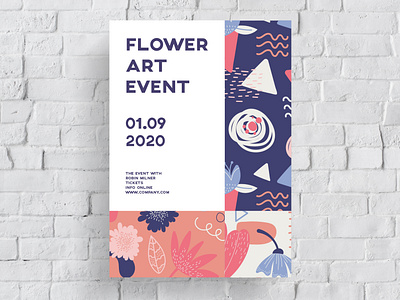 Poster Design Flower Art Event