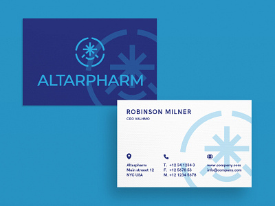 Business Card Altarpharm business business card business card design businesscard creative creativity design designer graphic design minimal modern typography