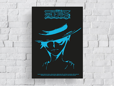 Poster Design One Piece anime creative creativity design designer graphic design minimal modern one piece poster poster design typography