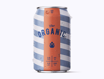 Beer Can Design The Organic beer beer can beer label brewery can creative creativity design designer label label design minimal modern typography