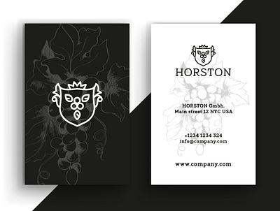 Business Card Horston business card business card design business cards businesscard card creative creativity design designer minimal modern typography visiting card