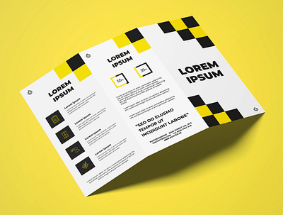 Brochure Design Yellow brochure brochure design creative creativity design designer flyer flyer design graphic design minimal modern trifold brochure typography