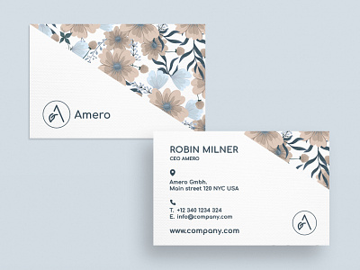 Business Card Amero business card business card design businesscard creative creativity design designer graphic design minimal modern typography visiting card visiting card design