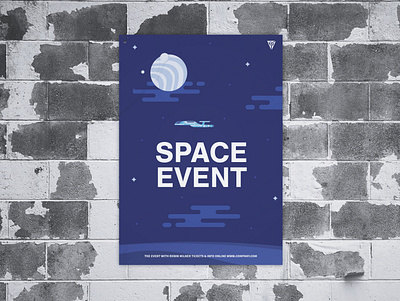 Poster Design Space Event creative creativity design designer event graphic design minimal modern poster poster design space typography