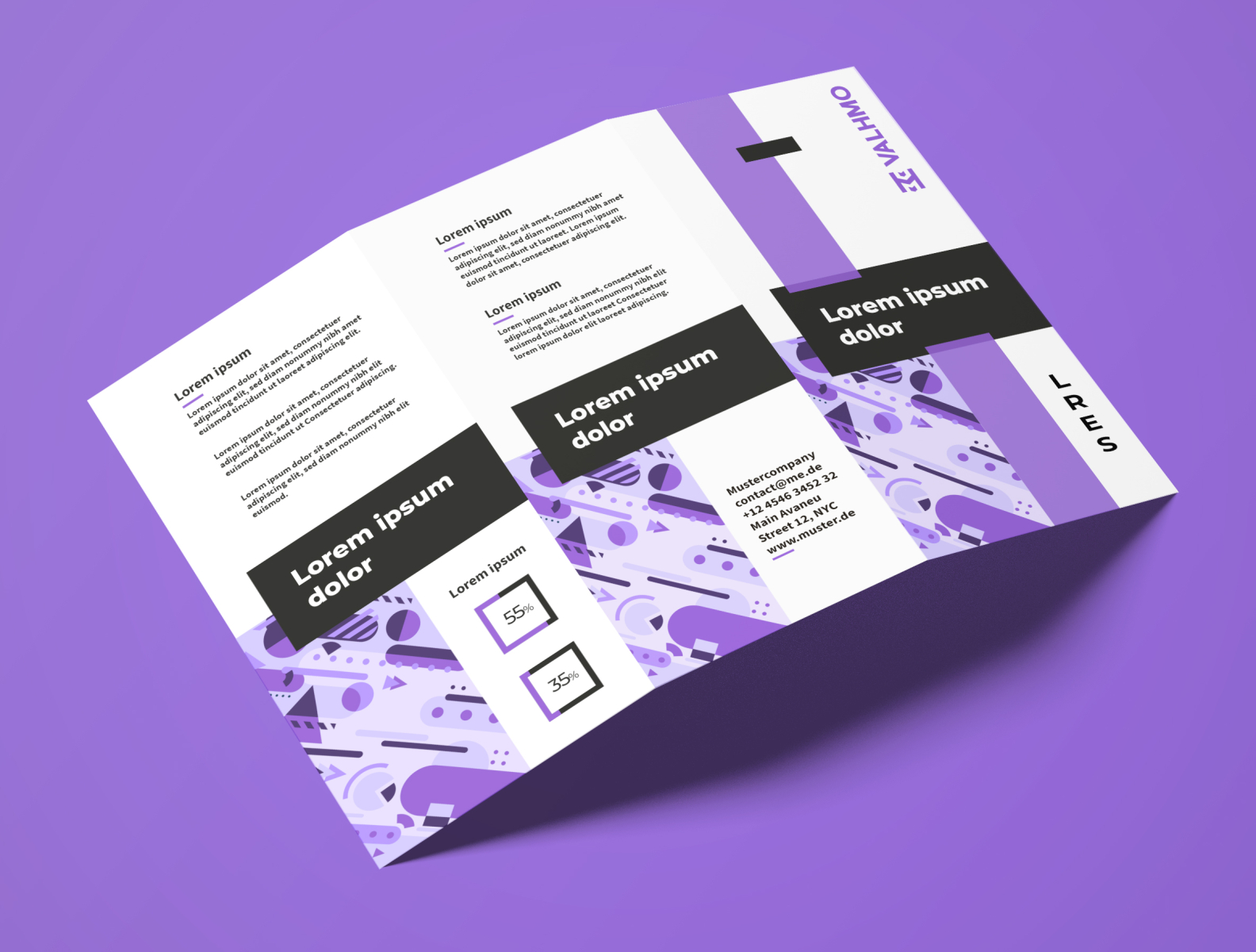 Brochure Design Purple by Fabian Krotzer on Dribbble