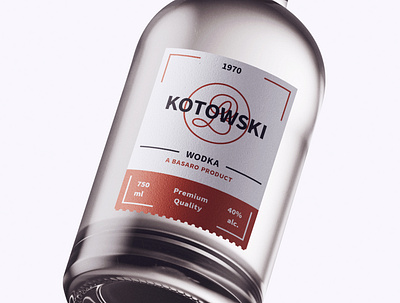 Bottle Design Kotowski bottle bottle label creative creativity design designer graphic design label label design labeldesign minimal modern typography