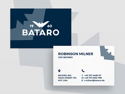 Business Card Bataro business card business card design business cards businesscard creative creativity design designer graphic design minimal modern typography