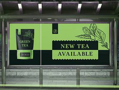 Banner Design Green Tea banner banner design creative creativity design designer graphic design green minimal modern package design tea typography