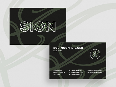Business Card Sion business card business card design business cards card card design creative creativity design designer minimal modern typography visiting card