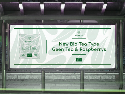 Banner Design Green Tea and Raspberrys banner banner design creative creativity design designer graphic design green minimal modern package design tea typography