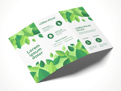 Brochure Design Leaf Organic brochure brochure design creative creativity design designer flyer flyer design leaf minimal modern organic typography