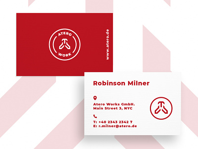 Business Card Atero business card business card design business cards calling card creative creativity design designer graphic design minimal modern typography visiting card