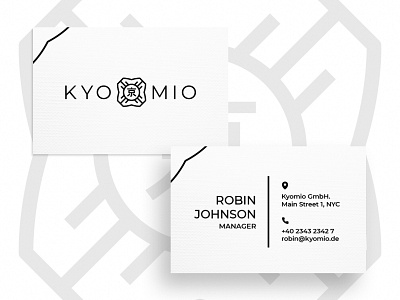 Business Card Kyomio business card business card design business cards businesscard creative creativity design designer graphic design minimal modern typography visiting card