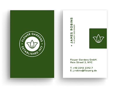 Business Card Flower Gardens business card business card design business cards businesscard card card design creative creativity design designer minimal modern typography